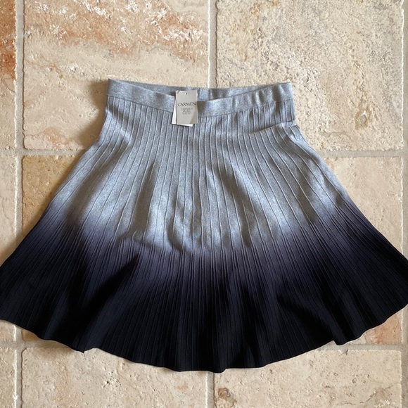 NWT CARMEN Ombre dip dyed knit skirt office career work fit & flare Size L - Picture 1 of 8